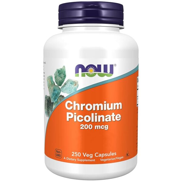 Now Chromium Picolinate (200 mcg) – 250 Veg Capsules
