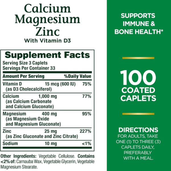 Nature's Bounty Calcium Magnesium Zinc