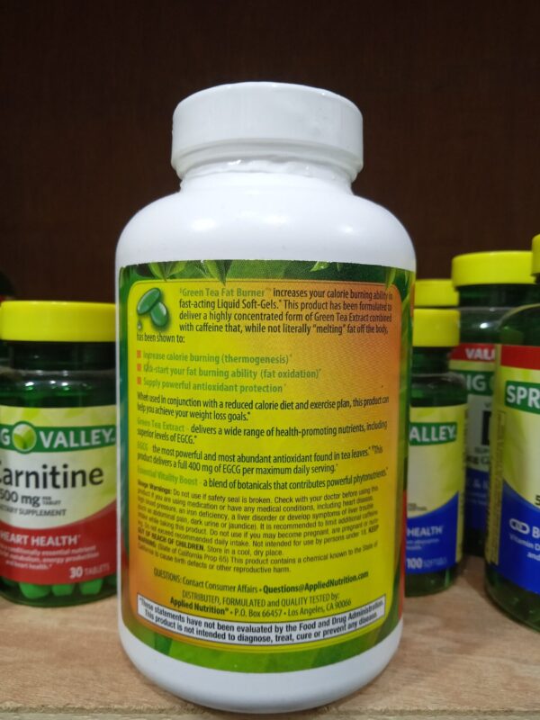 Green Tea Fat Burner With Egcg 400mg - 200 Softgels (Applied Nutrition) - Image 4